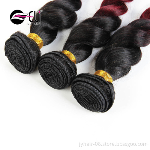 Hot sale  1B 27 Loose  Wave 100% virgin human hair Brazilian